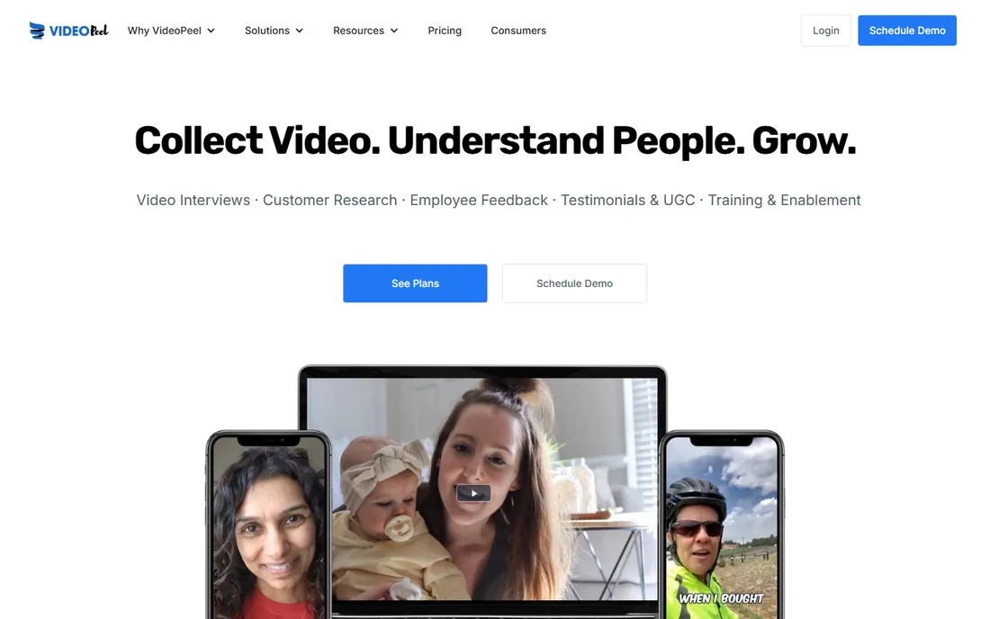 VideoPeel homepage