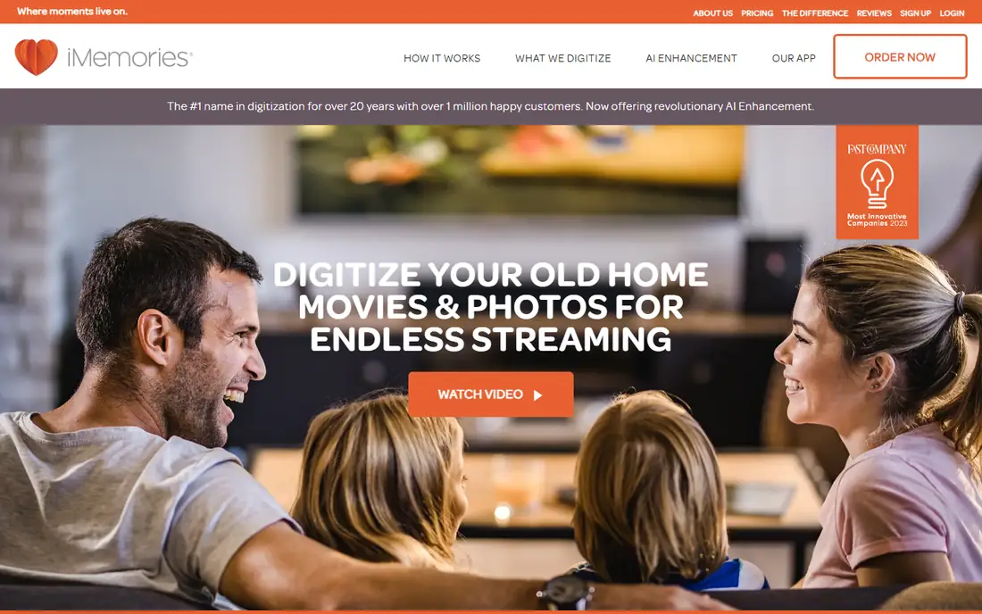 iMemories homepage