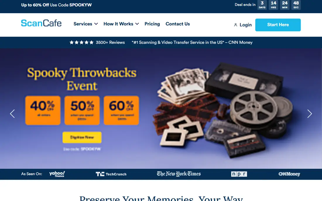 ScanCafe homepage