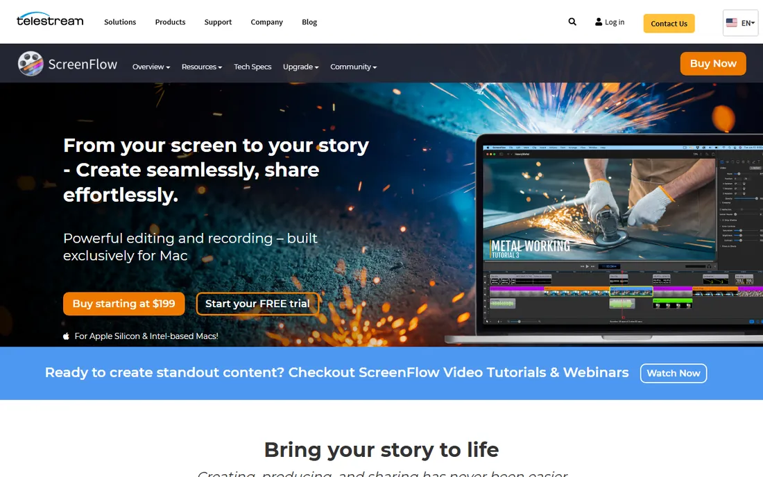 ScreenFlow homepage