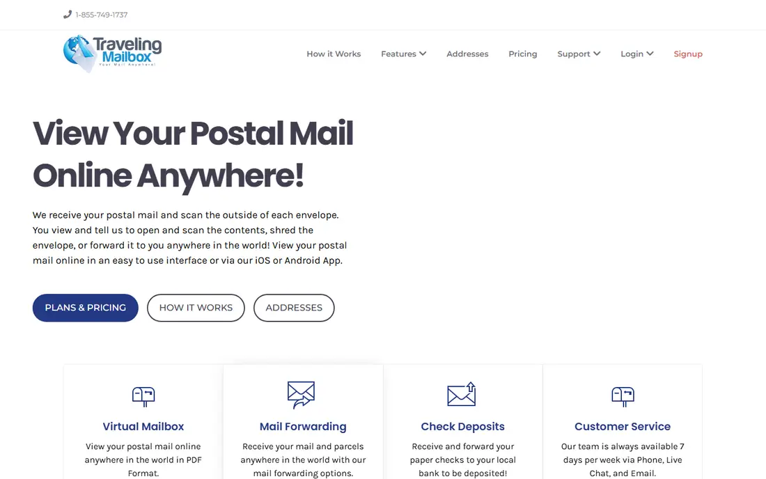 Traveling Mailbox homepage