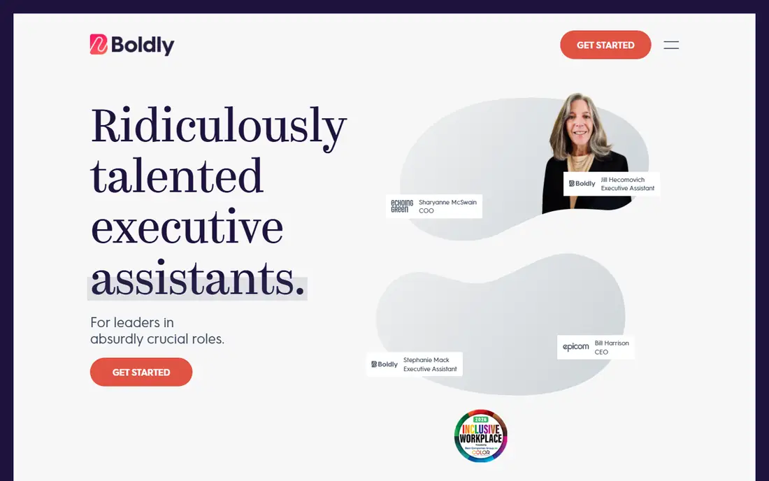 Boldly homepage