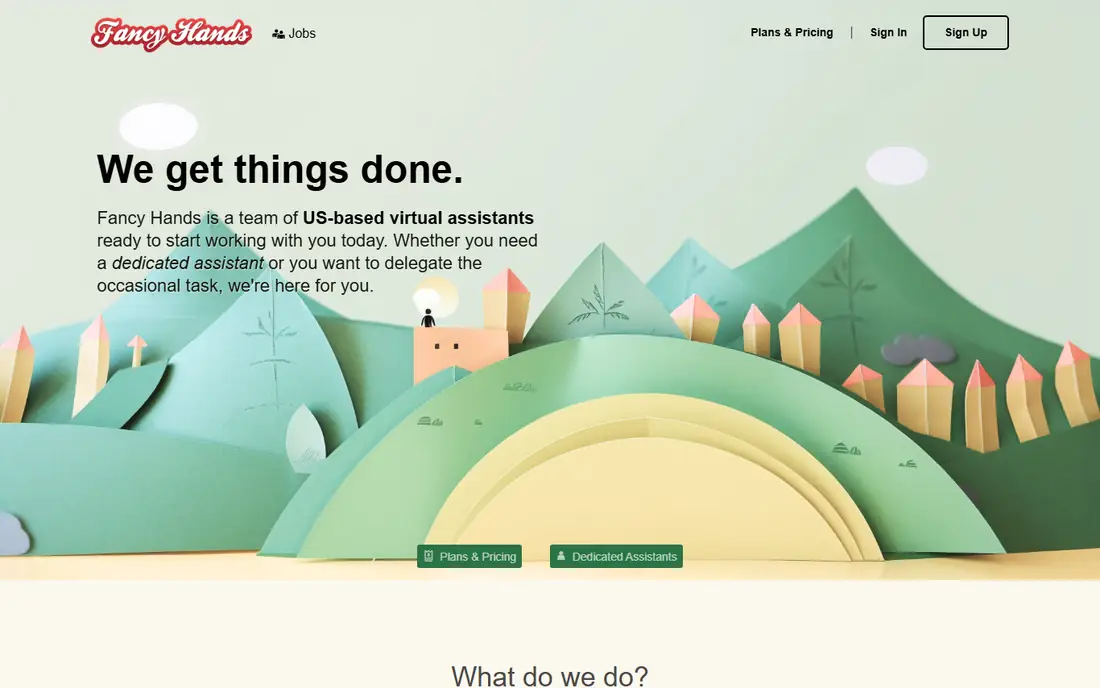 Fancy Hands homepage