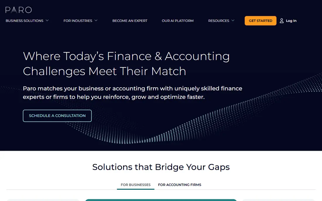 Paro homepage