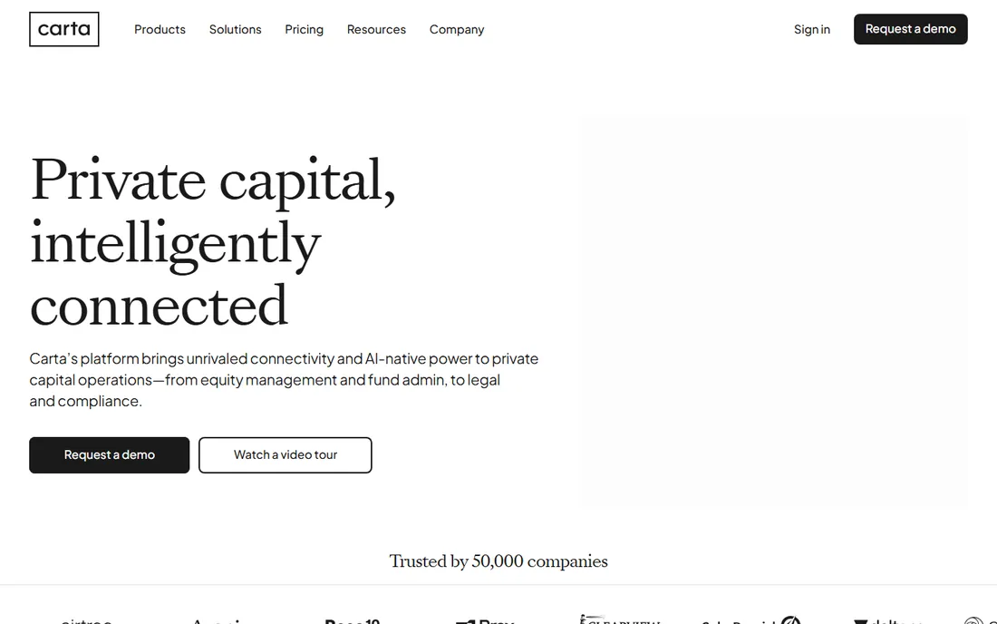 Carta homepage