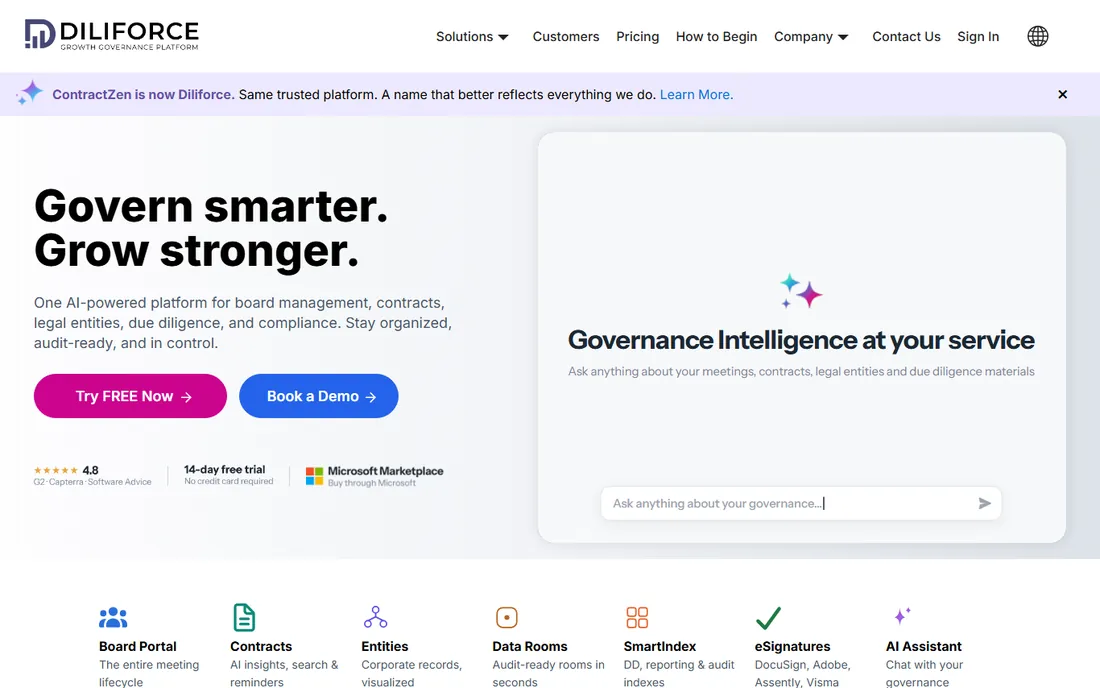 ContractZen homepage