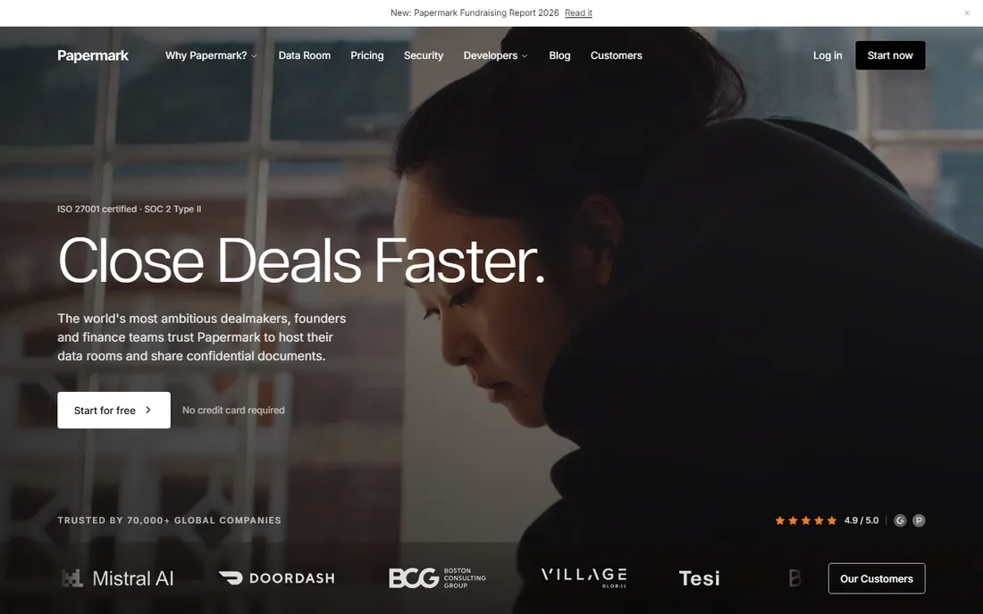 Papermark homepage