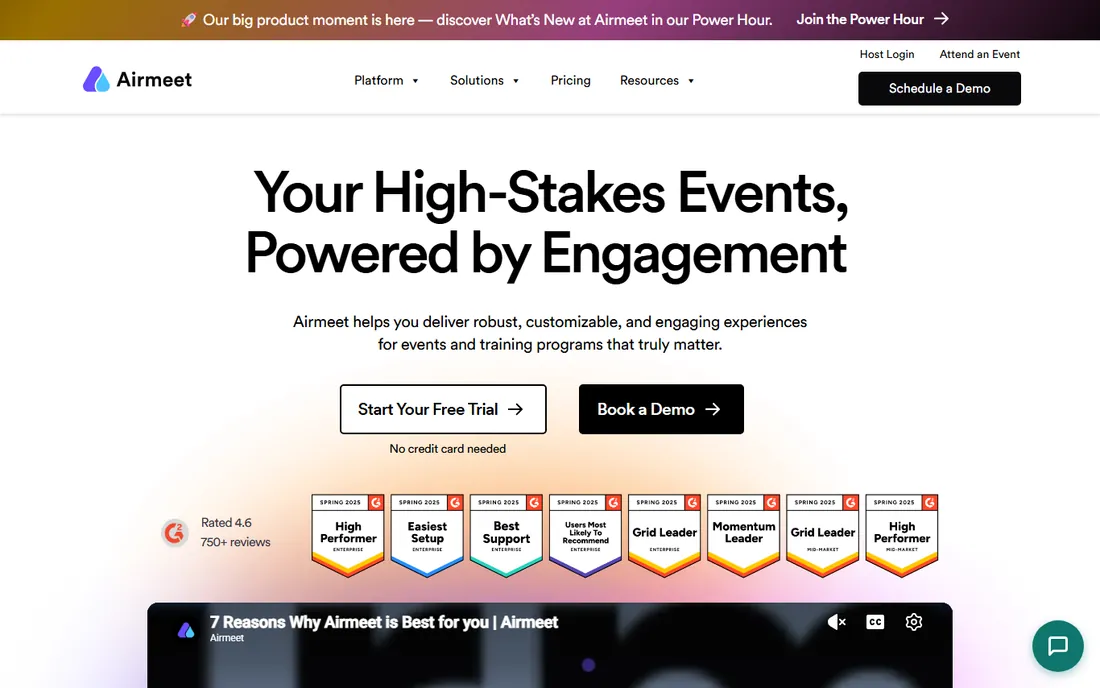 Airmeet homepage