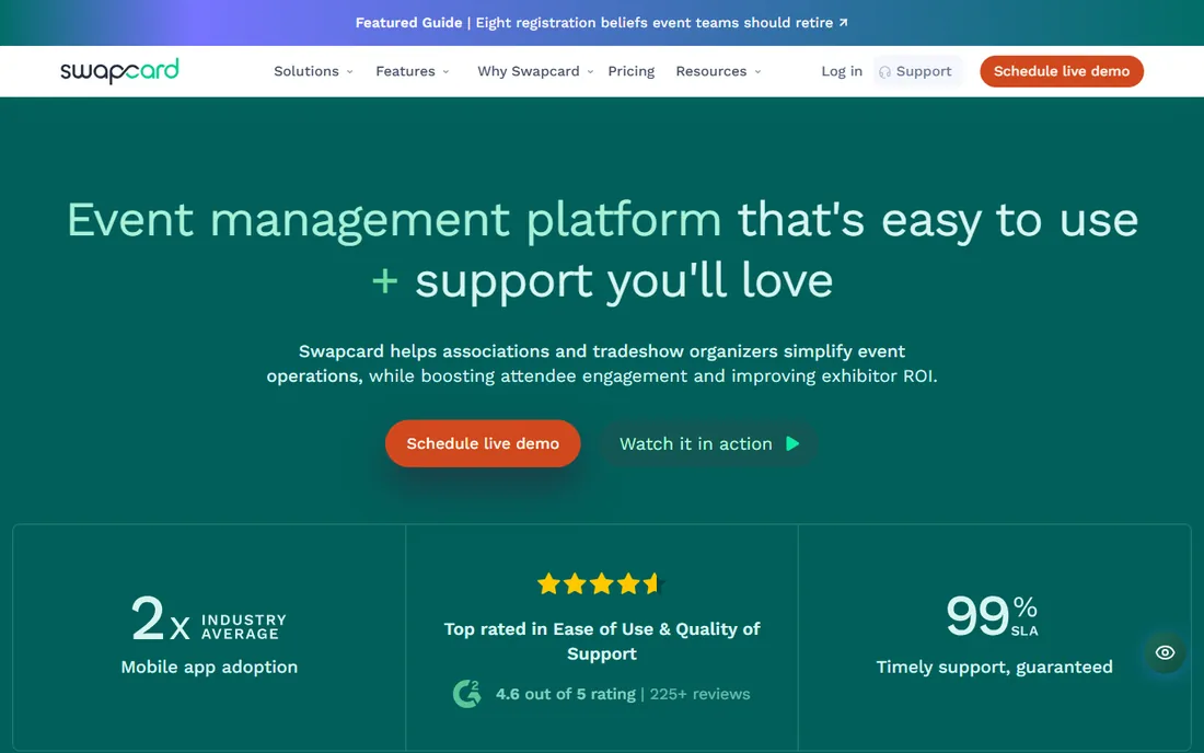 Swapcard homepage