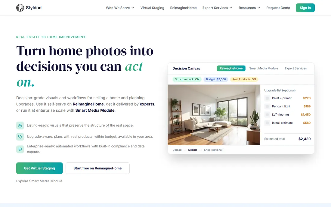 Styldod homepage