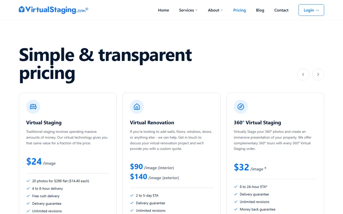 VirtualStaging.com homepage