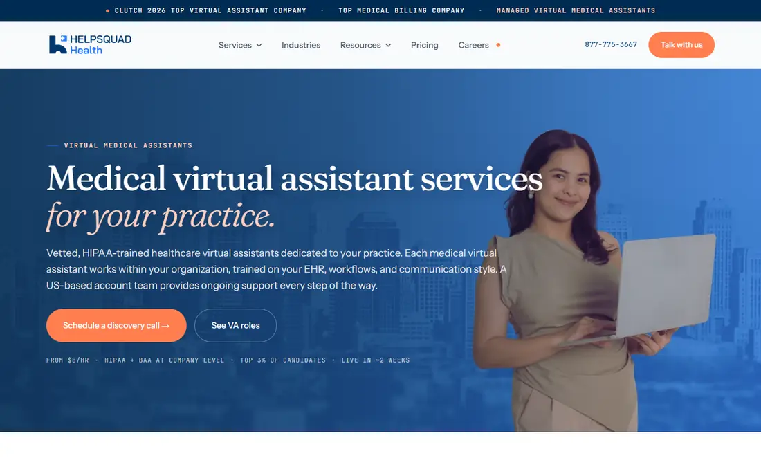 HelpSquad Health homepage