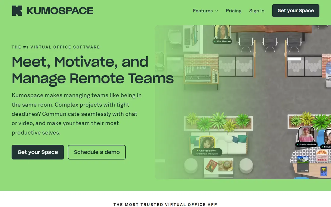 Kumospace homepage
