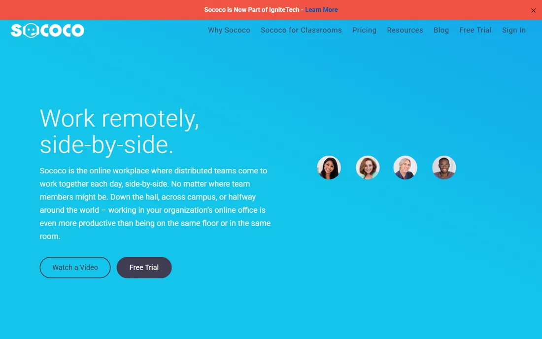 Sococo homepage