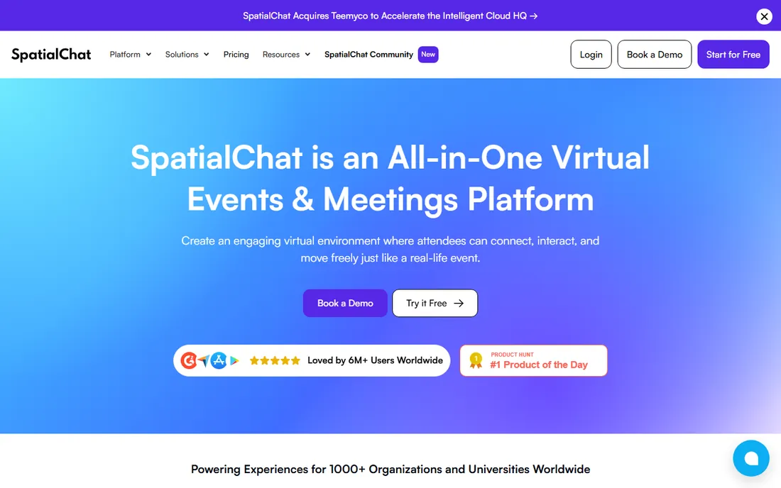 SpatialChat homepage
