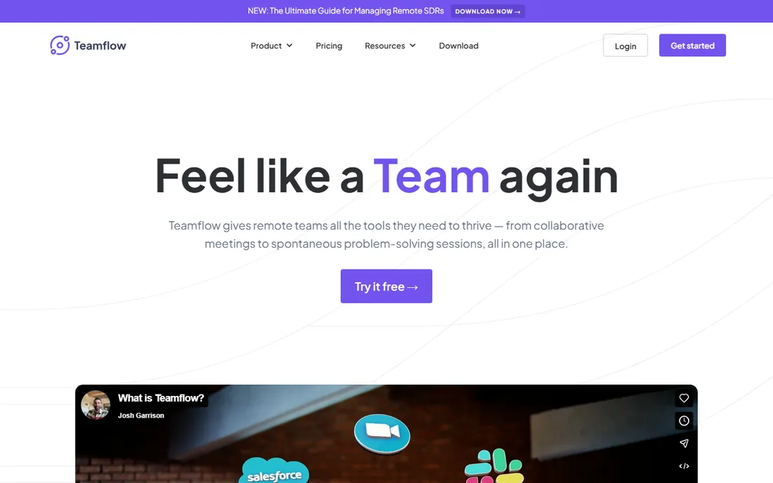 Teamflow homepage