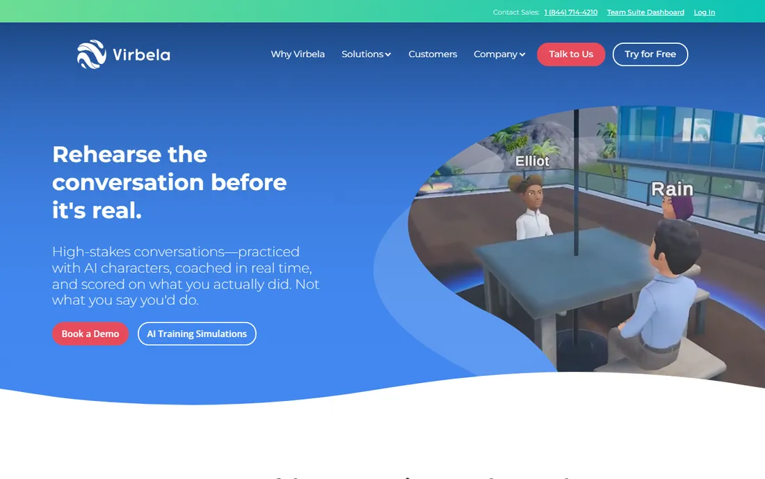 Virbela homepage