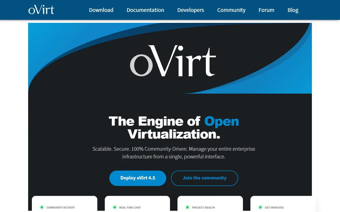 oVirt homepage