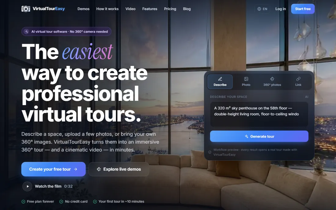 VirtualTourEasy homepage