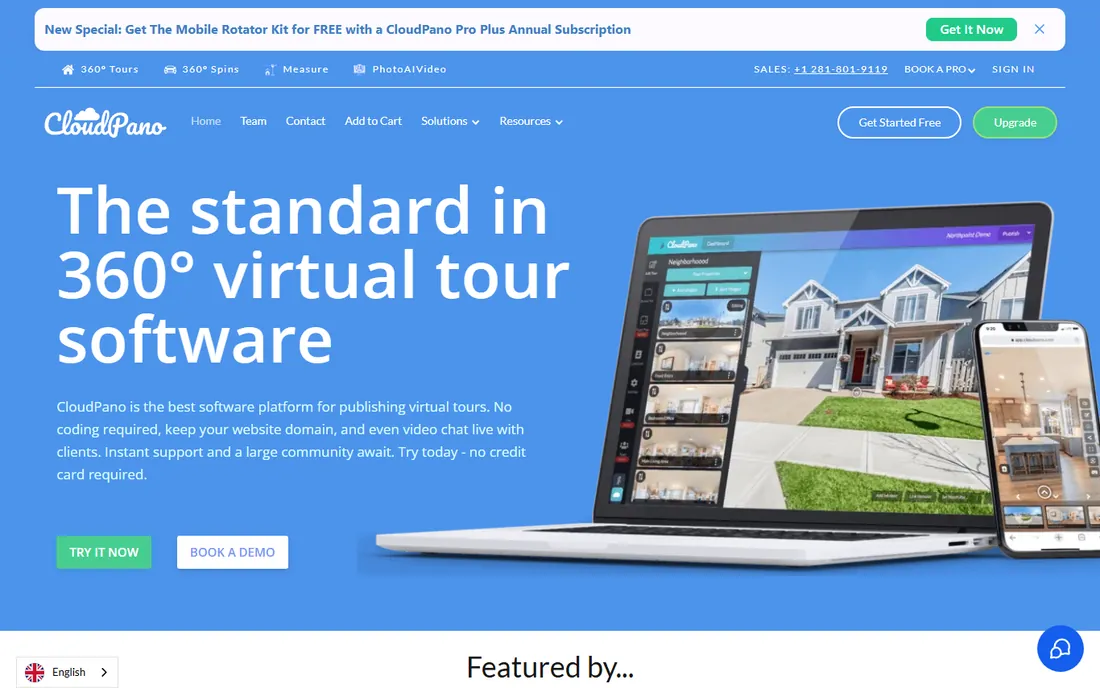 CloudPano homepage