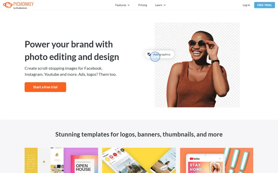 PicMonkey homepage