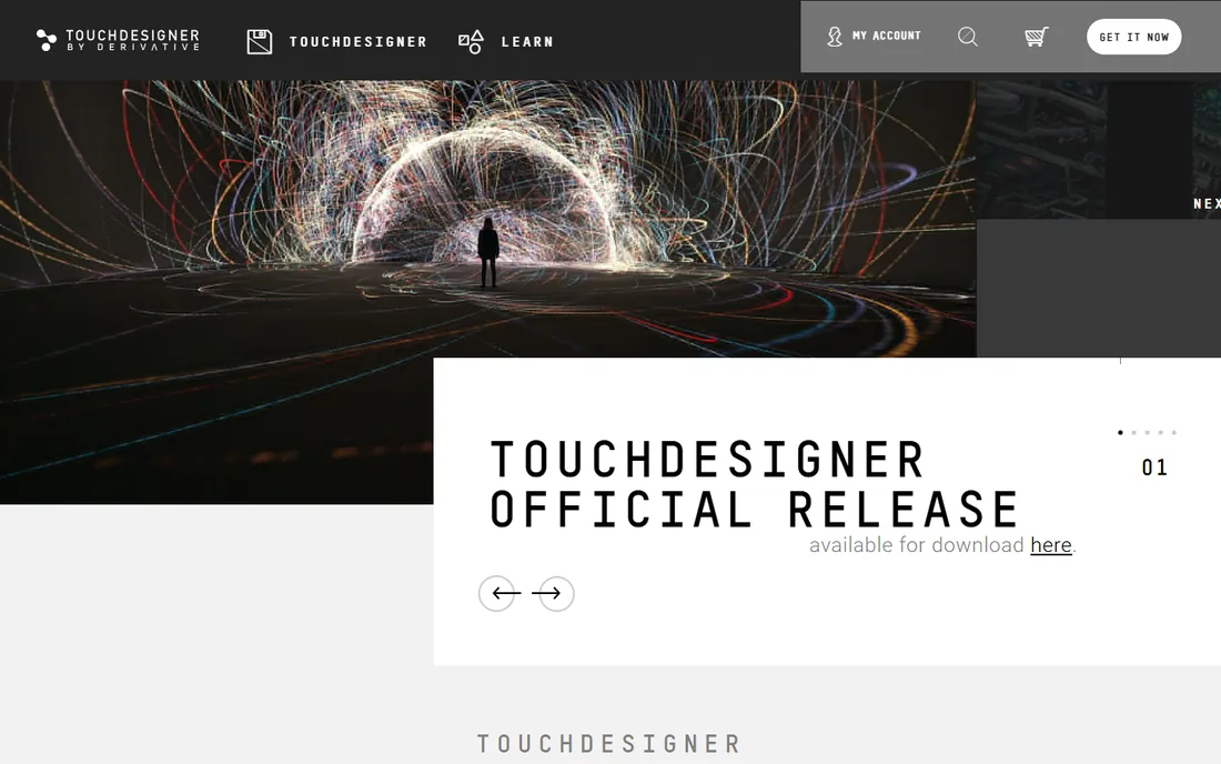 TouchDesigner homepage