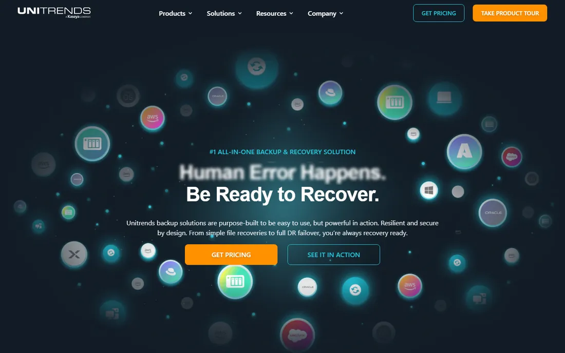Unitrends homepage