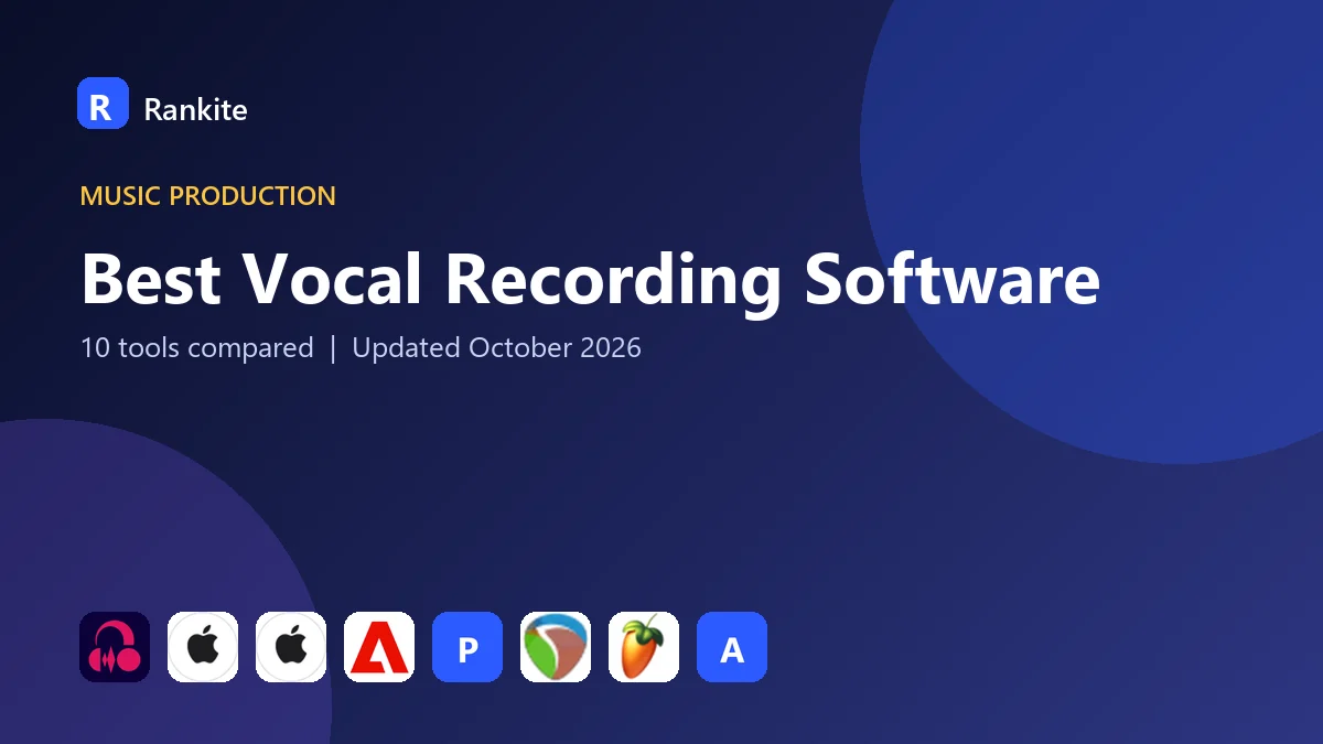 Best Vocal Recording Software in 2026: 10 Tools Compared