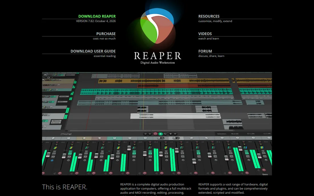 REAPER homepage