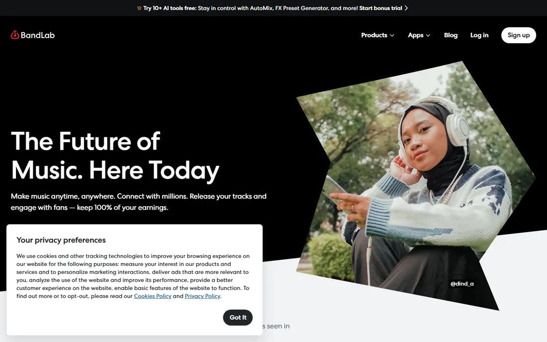 BandLab Splitter homepage