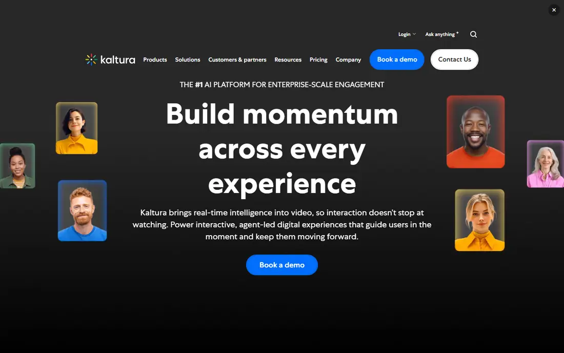 Kaltura homepage