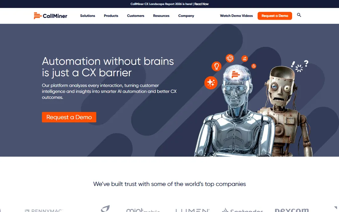 CallMiner homepage