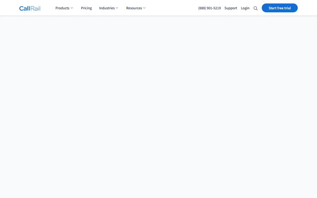 CallRail homepage