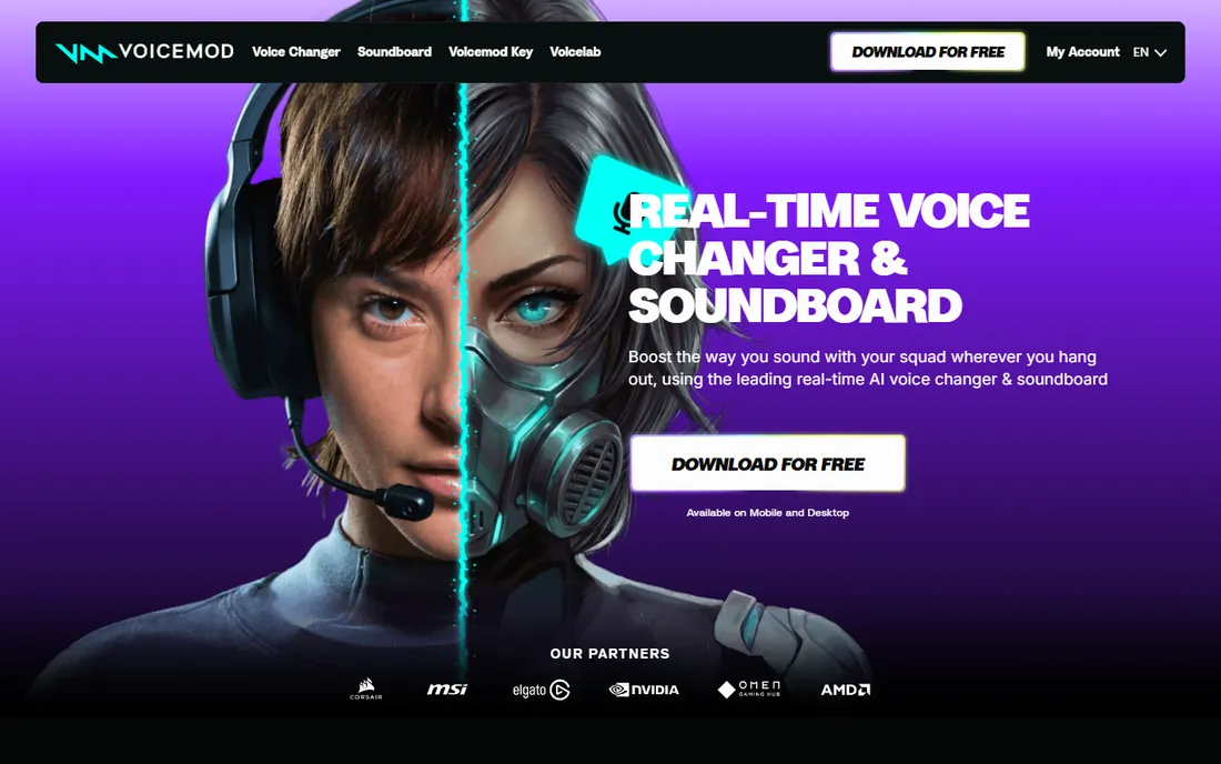 Voicemod homepage