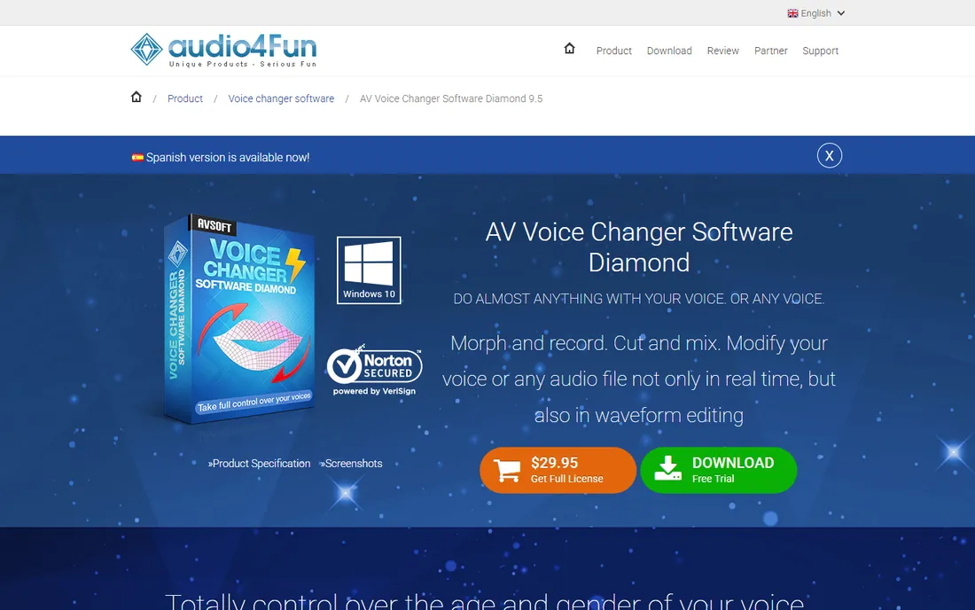 AV Voice Changer Software Diamond homepage