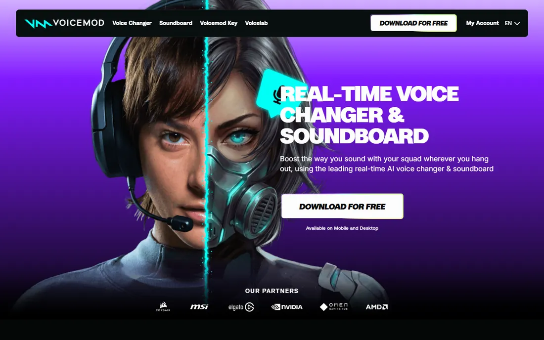 Voicemod homepage