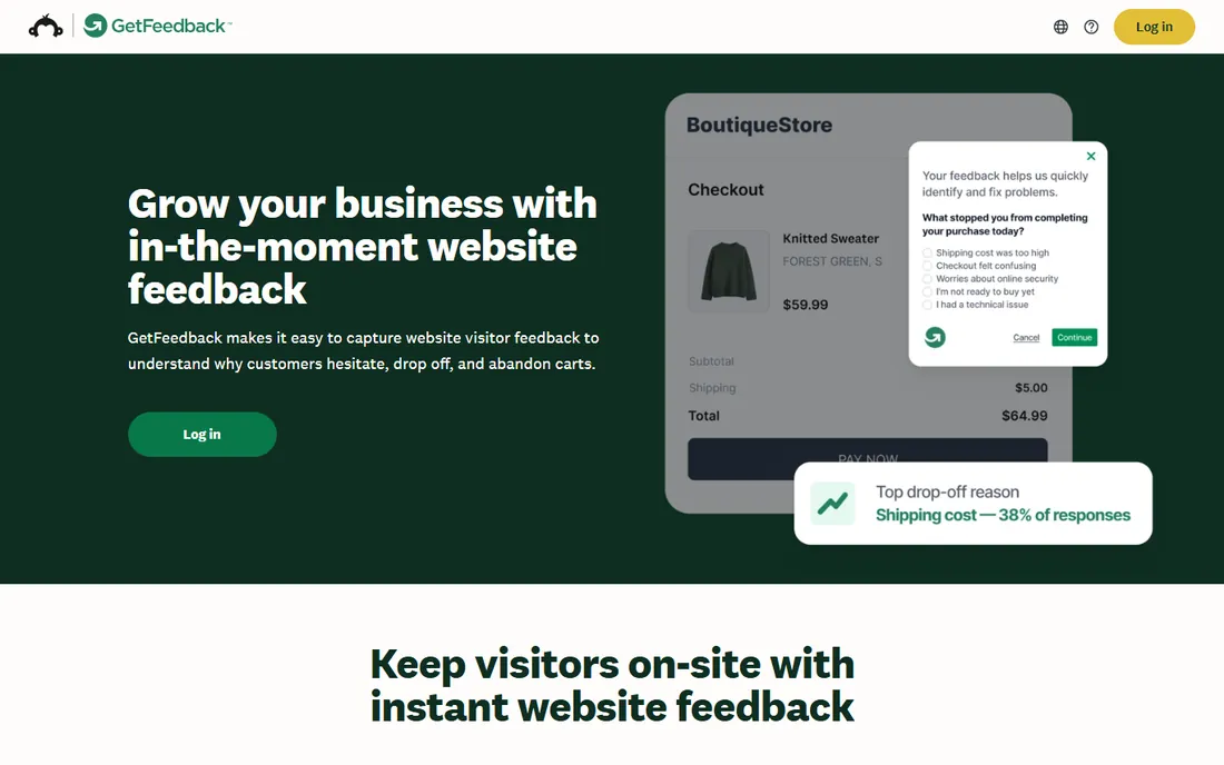 GetFeedback homepage