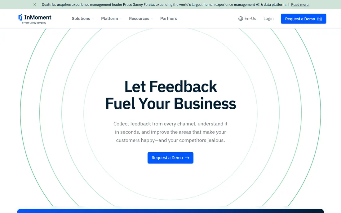 InMoment homepage