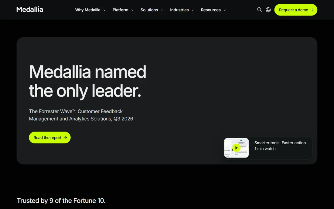 Medallia homepage