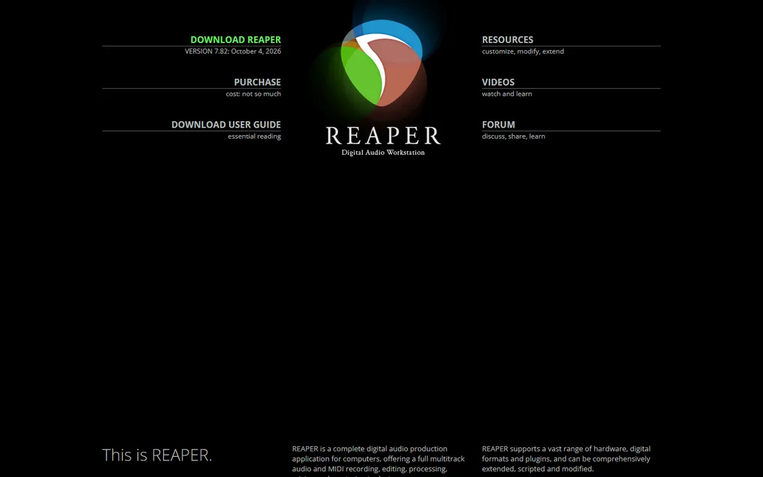 Reaper homepage
