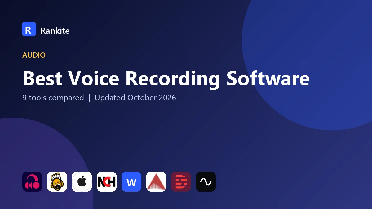Best Voice Recording Software in 2026: 9 Tools Compared