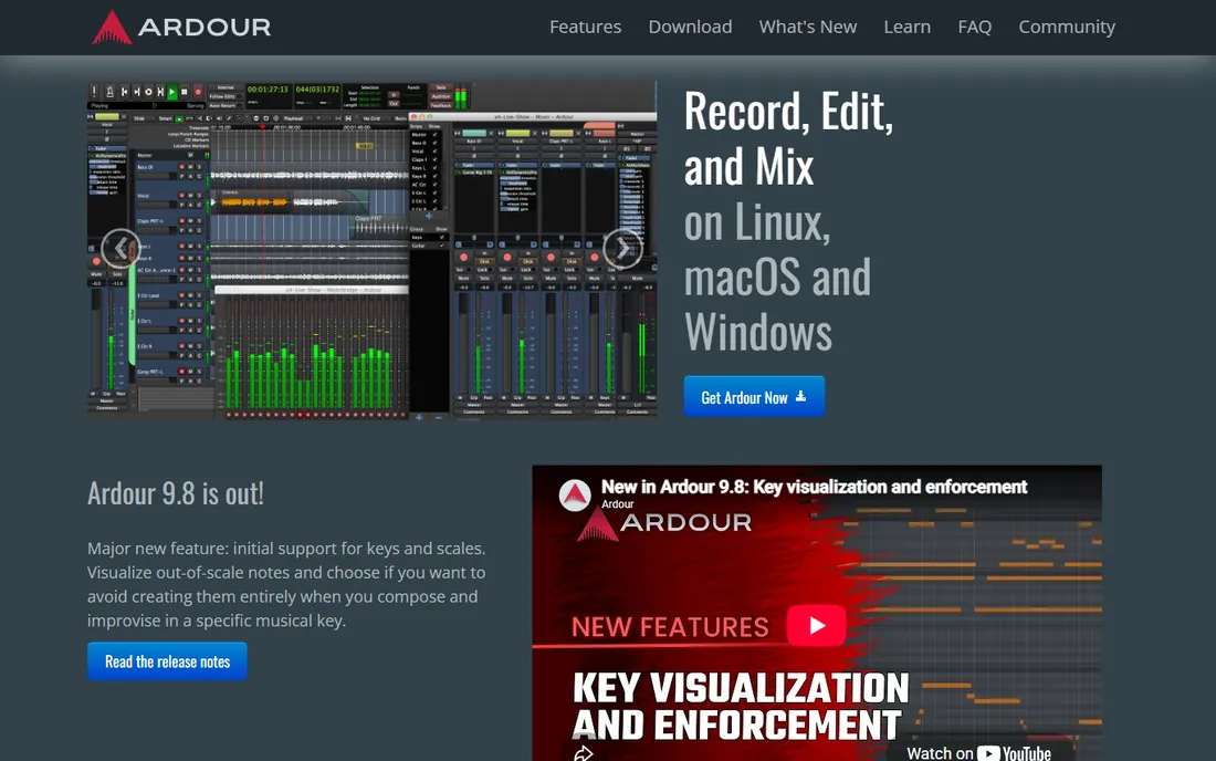 Ardour homepage