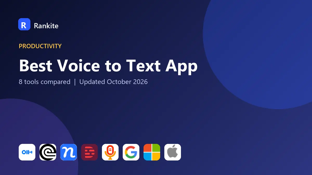 Best Voice to Text App in 2026: 8 Tools Compared