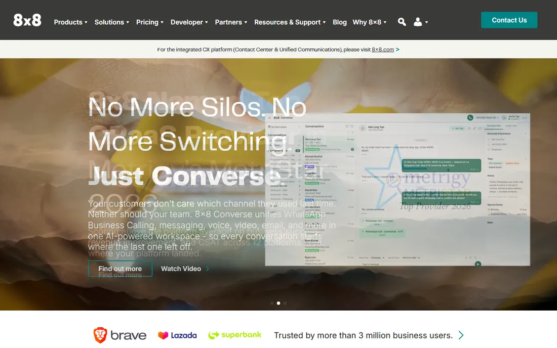 8x8 homepage