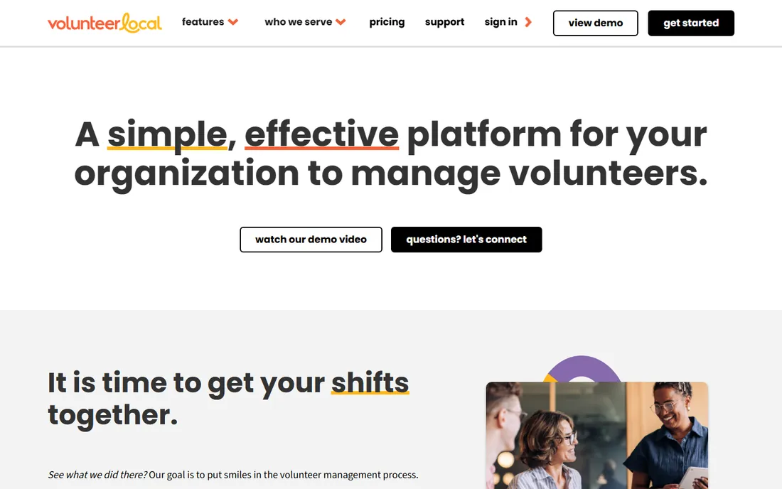 VolunteerLocal homepage