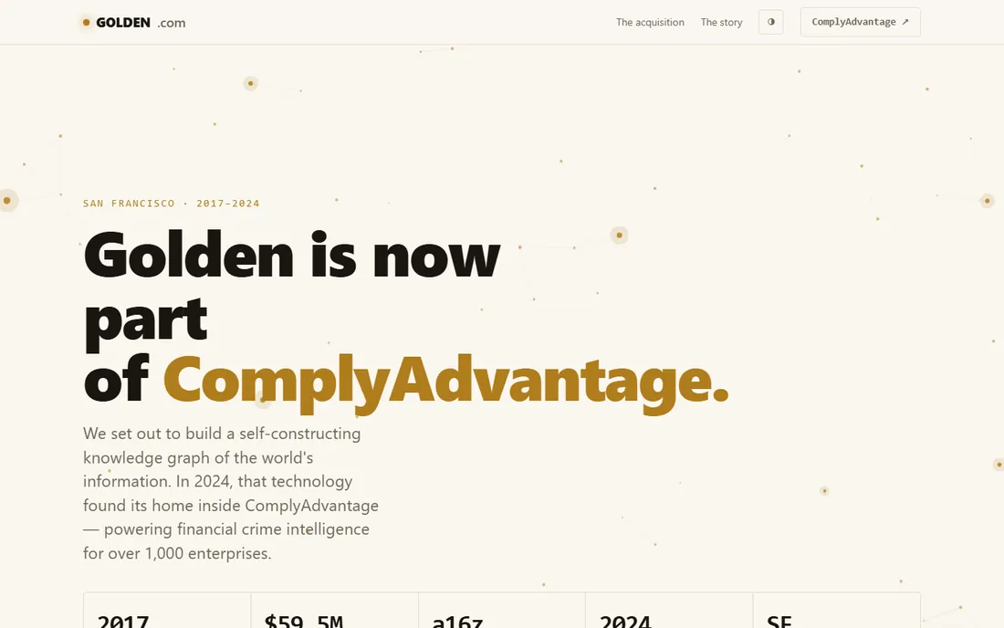 Golden homepage
