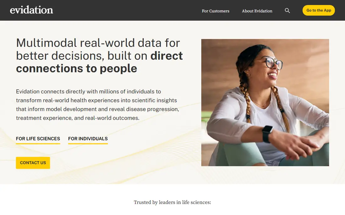 Evidation homepage