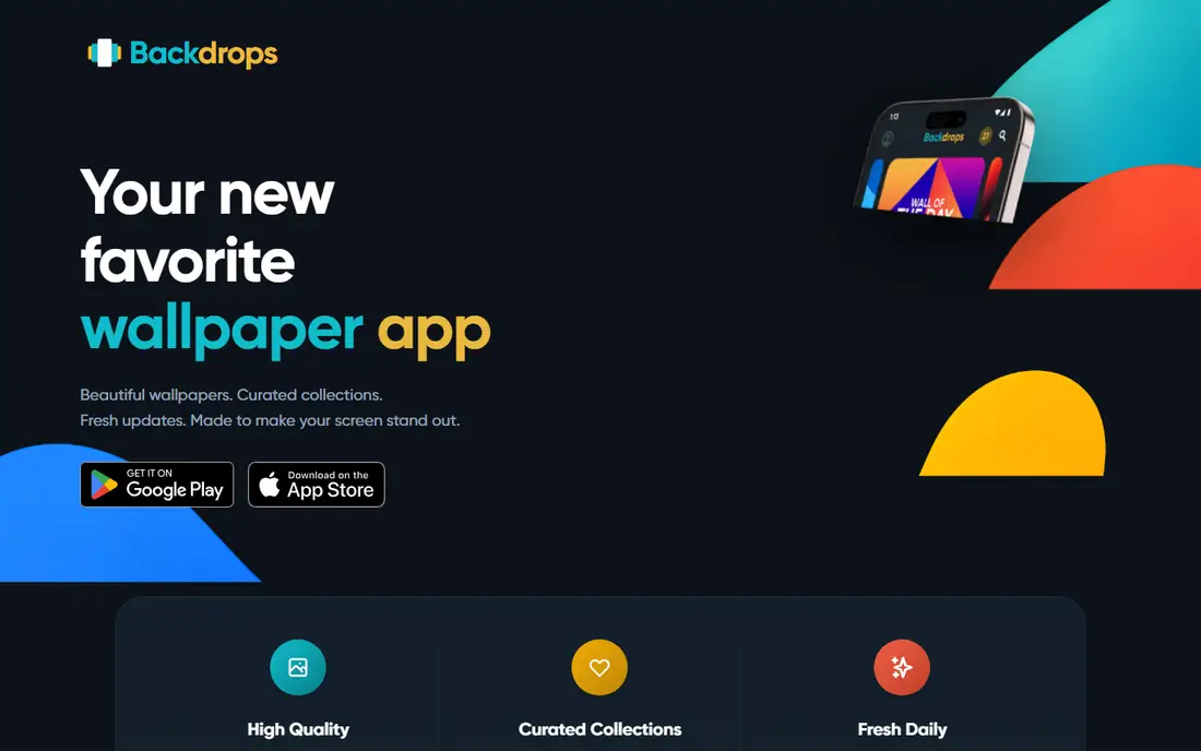 Backdrops homepage