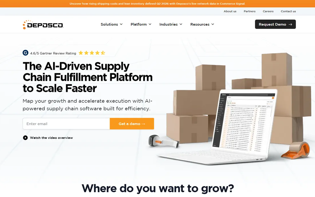 Deposco homepage