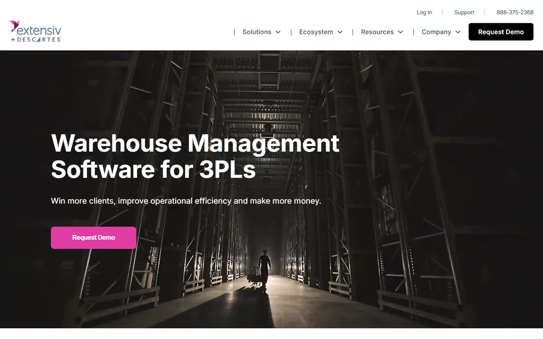 Extensiv 3PL Warehouse Manager homepage
